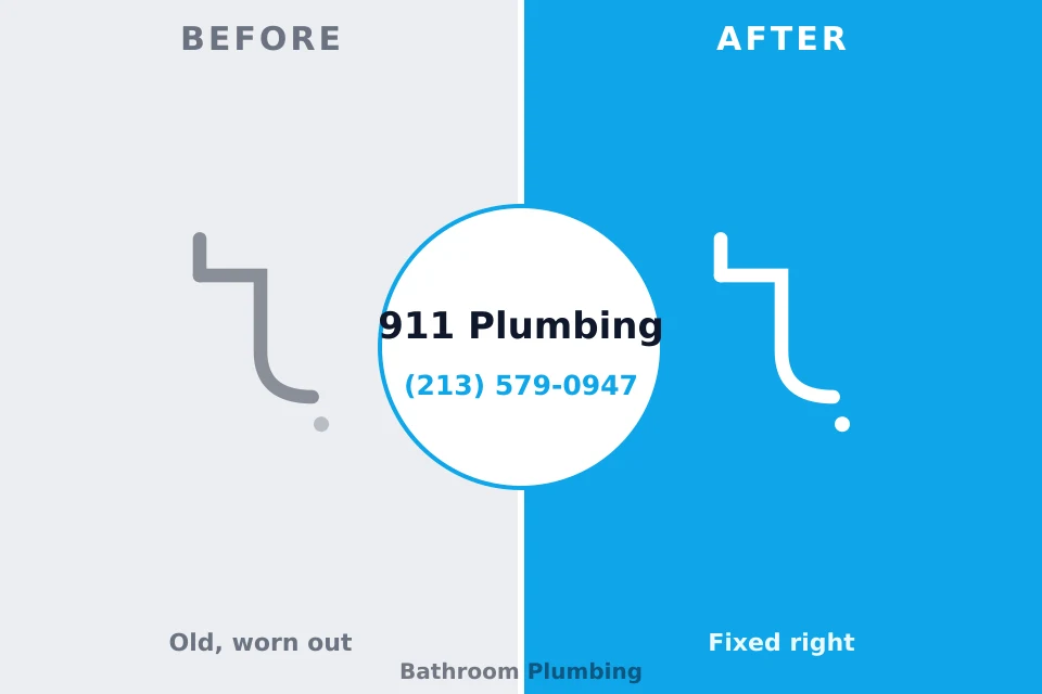 Before and after: plumbing repair Erie, PA